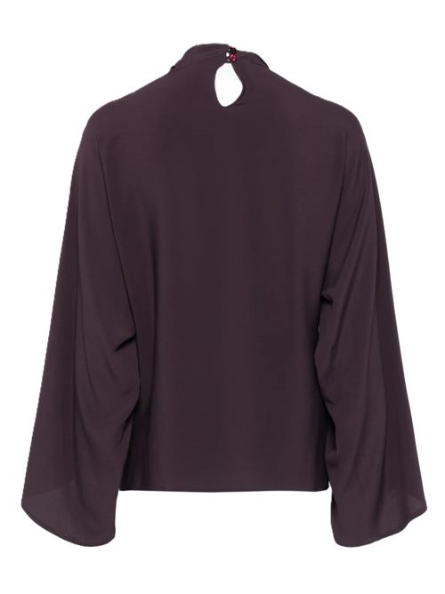 Federica TosiBlusa con scollo incrociato viola FEDERICA TOSI | 3110330418